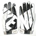 Quron Pratt Rutgers Scarlet Knights Game Worn & Signed White & Black Nike Gloves