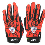 Bubba Ventrone Cleveland Browns Game Worn & Signed Orange and Black Reebok Gloves (Worn Vs Oakland Raiders on 10/16/11) - Image 4