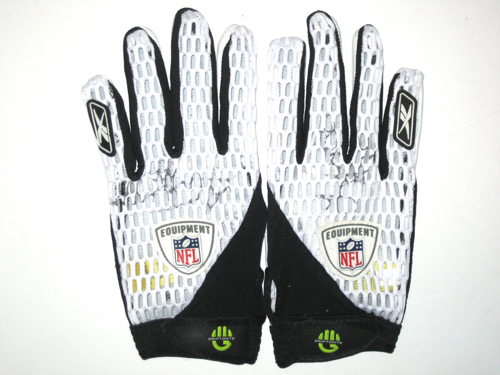 mejilla champú palma Larry Taylor New York Jets Training Camp Worn Gloves