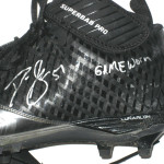 Dan Skuta San Francisco 49ers Game Worn & Signed Black & Silver Nike Cleats - Image 5