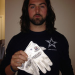 Cameron Lawrence Dallas Cowboys Game Worn & Signed White Cutters Gloves - Image 5