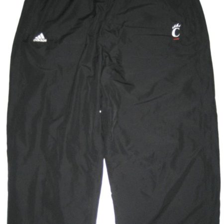 Brendon Kay Travel Worn Official Black Cincinnati Bearcats Adidas Climalite Wind Pants