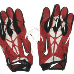 Kerry Wynn New York Giants Rookie Game Worn & Signed Red and White Nike Gloves -Great Use!!!! - Image 5