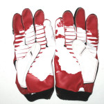 Kerry Wynn New York Giants Rookie Game Worn & Signed Red and White Nike Gloves -Great Use!!!! - Image 4