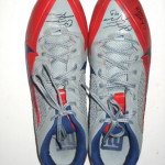 Orleans Darkwa New York Giants Game Worn & Signed Red, Gray & Blue Nike Cleats - Image 3