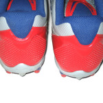 Orleans Darkwa New York Giants Game Worn & Signed Red, Gray & Blue Nike Cleats - Image 9