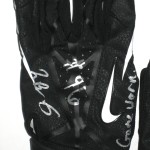 Jay Bromley New York Giants Rookie Game Worn & Signed Black & White Nike Gloves - Image 2