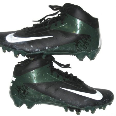 John Griffin New York Jets Game Used & Signed Green & Black Nike Cleats