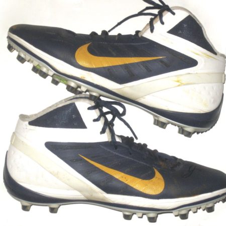 John Phillips San Diego Chargers Game Used & Signed White, Blue & Gold Nike Alpha Cleats