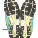 Kerry Wynn 2014 NFL Combine Worn & Signed Neon Green, Black & Blue Nike Sneakers - Worn for Vertical Leap!