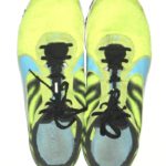 Kerry Wynn 2014 NFL Combine Worn & Signed Neon Green, Black & Blue Nike Sneakers - Worn for Vertical Leap!
