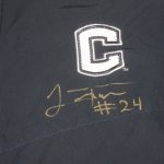 Larry Taylor Travel Worn & Signed Official Blue & White Connecticut Huskies Full Zip Nike XL Jacket