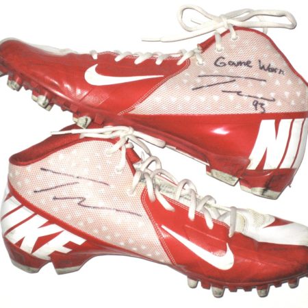 Trent Murphy Stanford Cardinal Game Worn & Signed Cardinal & White Nike Cleats