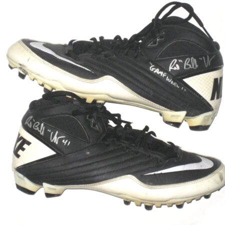 Bubba Ventrone San Francisco 49ers Game Used & Signed Black & White Nike Cleats