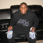 Jay Bromley 2014 Rookie Game Worn & Signed New York Giants Team Logo Nike Superbad Gloves - Image 7