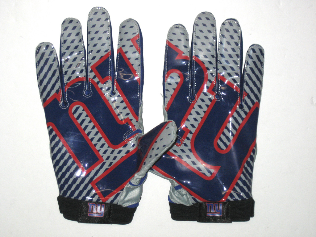 Jay Bromley Game Worn New Giants Logo Nike Gloves