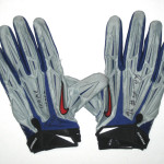 Jay Bromley 2014 Rookie Game Worn & Signed New York Giants Team Logo Nike Superbad Gloves - Image 2