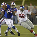 Jay Bromley New York Giants Rookie Game Worn & Signed Blue, Red & Gray Nike Cleats - Image 13
