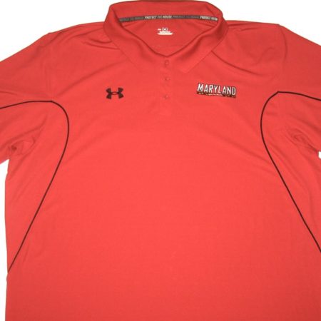 AJ Francis Maryland Terrapins Team Issued “TERRAPINS” Under Armour Polo Shirt