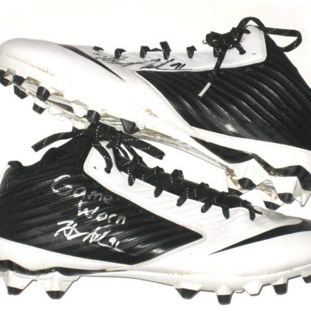 Henry Anderson Stanford Cardinal Game Worn & Signed White & Black Nike Vapor Speed Cleats