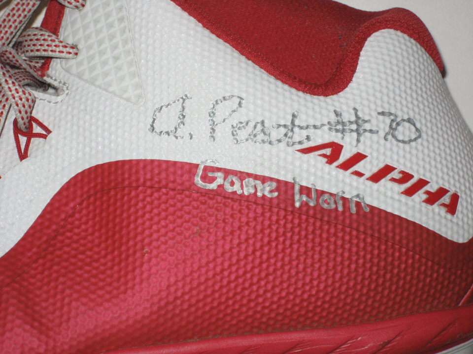 Andrus Peat Stanford Cardinal Game Worn & Signed Red & White Nike Cleats
