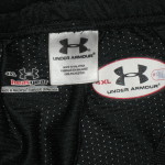 AJ Francis Training Worn & Signed Maryland Terrapins Red & Black Under Armour 4XL Shorts - Image 5