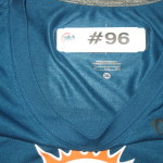 AJ Francis Player Issued & Signed Blue Miami Dolphins #96 Nike 3XL Shirt - Worn for Lifting!! - Image 4