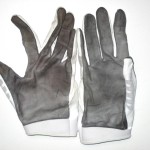 AJ Francis Miami Dolphins Practice Worn & Signed “Go Fins!” White & Silver Under Armour Gloves - Image 4