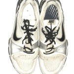 Sean Lissemore Dallas Cowboys Training Worn & Signed White, Silver & Black Nike Speed Sneakers - Image 4