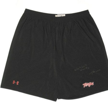 Tony Logan Training Worn & Signed Official Maryland Terrapins “Terps” Under Armour XXL Shorts