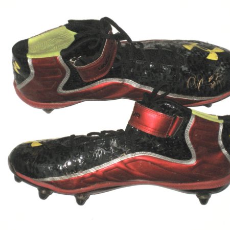 AJ Francis Maryland Terrapins Game Worn & Signed Under Armour Cleats - Worn for 8 Games!!!