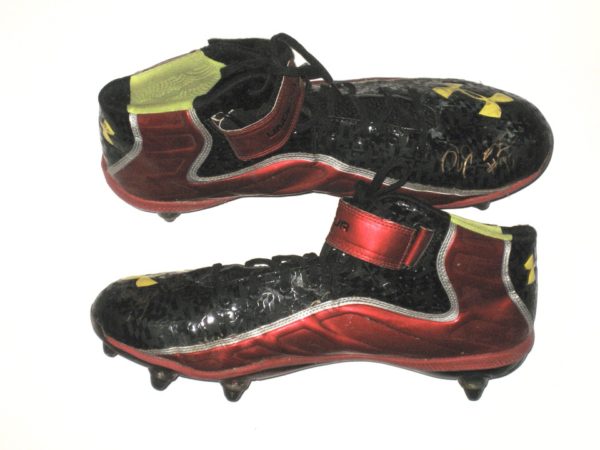 AJ Francis Maryland Terrapins Game Worn & Signed Under Armour Cleats - Worn for 8 Games!!!