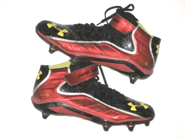 AJ Francis Maryland Terrapins Game Worn & Signed Under Armour Cleats - Worn for 8 Games!!!