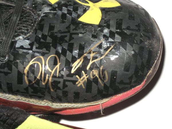 AJ Francis Maryland Terrapins Game Worn & Signed Under Armour Cleats - Worn for 8 Games!!!