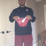 AJ Tarpley Stanford Cardinal Game Worn & Signed Red & White Nike Gloves - Image 6