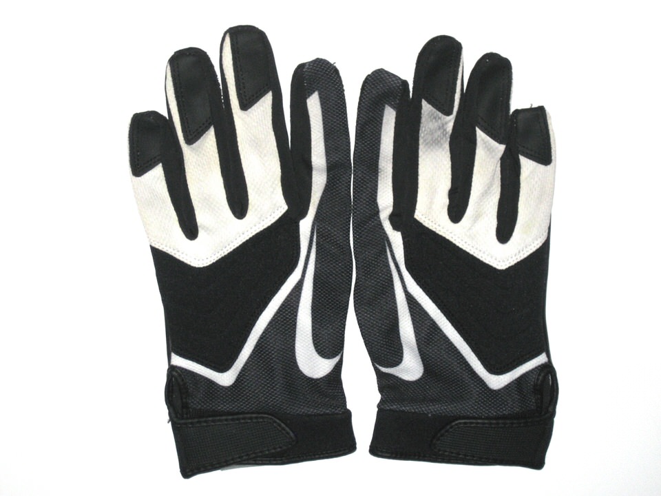AJ Tarpley Stanford Cardinal Game Worn & Signed Black & White Nike Gloves