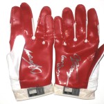 AJ Tarpley Stanford Cardinal Game Worn & Signed Red & White Nike Gloves