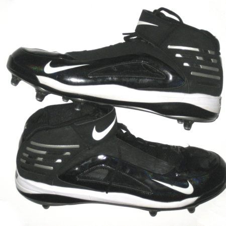 Ramses Barden New York Giants Rookie Game Worn Black and White Nike Cleats