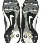 Ramses Barden New York Giants 2009 Rookie Game Worn Black and White Nike Cleats - Image 7