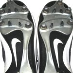 Ramses Barden New York Giants 2009 Rookie Game Worn Black and White Nike Cleats - Image 8