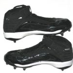 Ramses Barden New York Giants 2009 Rookie Game Worn Black and White Nike Cleats