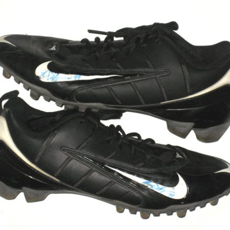 Ryan D’Imperio Rutgers Scarlet Knights Game Worn and Signed Black & White Nike Speed Cleats