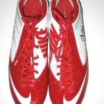 AJ Tarpley Stanford Cardinal Game Worn & Signed Red & White Nike Cleats - Image 2