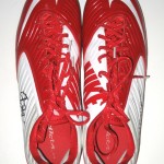 AJ Tarpley Stanford Cardinal Game Worn & Signed Red & White Nike Cleats - Image 3