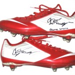 AJ Tarpley Stanford Cardinal Game Worn & Signed Red & White Nike Cleats
