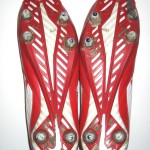 AJ Tarpley Stanford Cardinal Game Worn & Signed Red & White Nike Cleats - Image 9