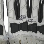 RJ Dill Rutgers Scarlet Knights Game Worn & Signed Black and Gray Nike Gloves - Image 3