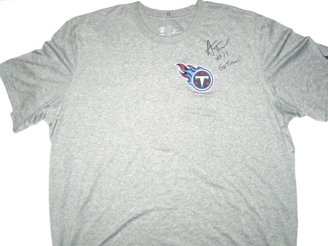 Alex Tanney Training Worn Tennessee Titans Shirt