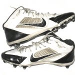 Andrus Peat Stanford Cardinal Game Worn & Signed White, Silver & Black Nike Cleats