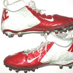 Andrus Peat Stanford Cardinal Game Worn & Signed Red & White Nike Cleats - Image 4